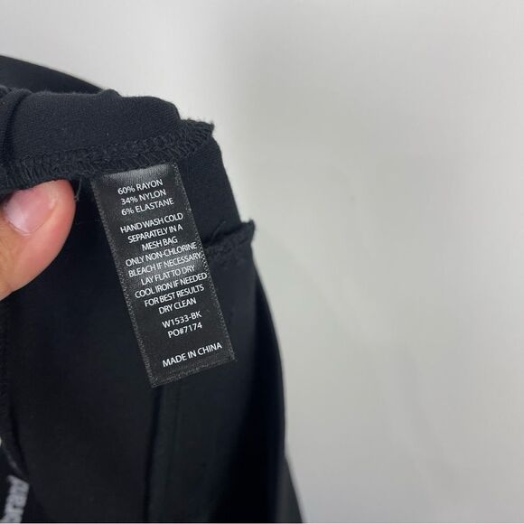 Betabrand The Sassiest Pant Skirt Lasercut Trim Black Women's Size Small Petite - Picture 6 of 9